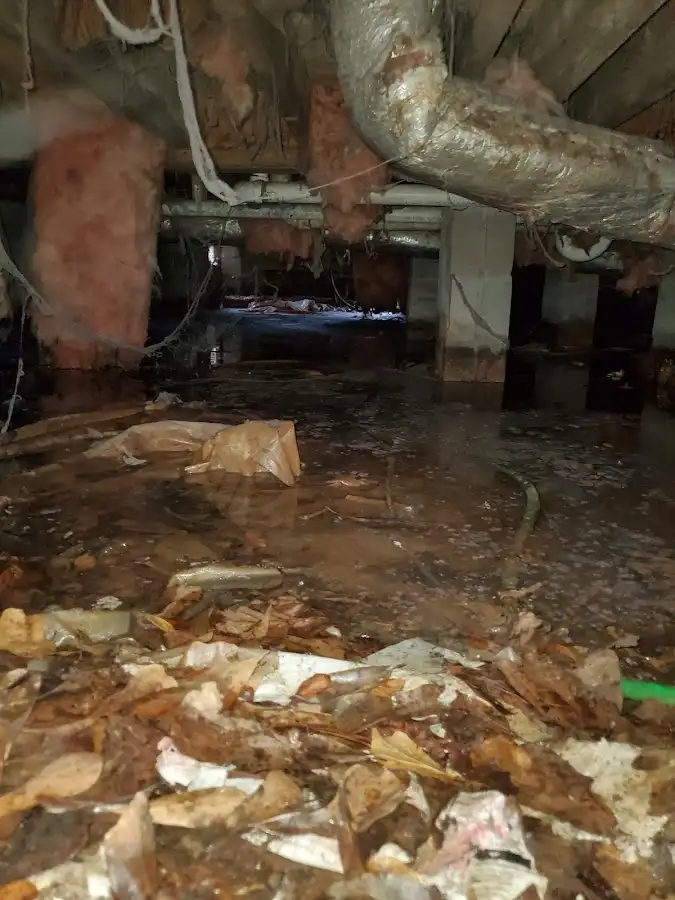 Crawl space flood assessment for Commercial Water Damage Restoration in Lancaster